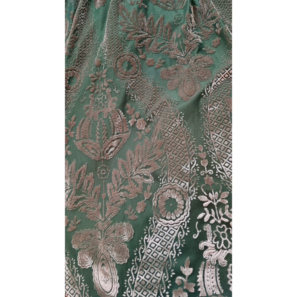 Baltic Born Leslie Velvet Maxi Dress Sage Silver Burnout Size M - Picture 10 of 12